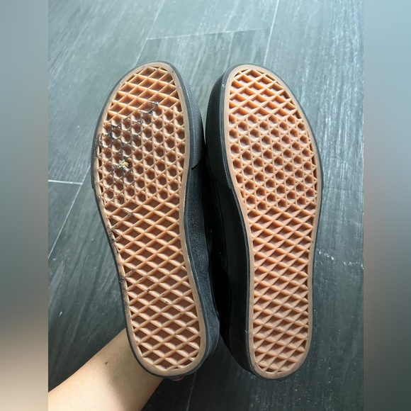 Vans Classic Black Canvas Slip-Ons - Picture 5 of 7